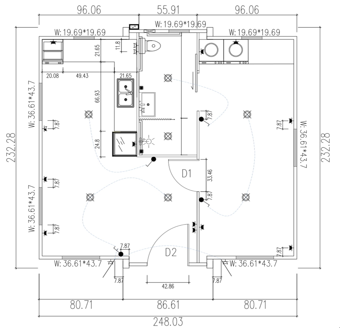 411 ADA Studio floor plan