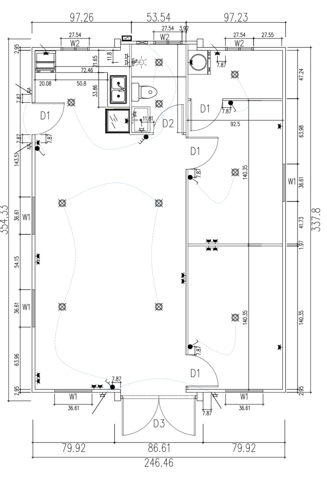 621 Studio floor plan