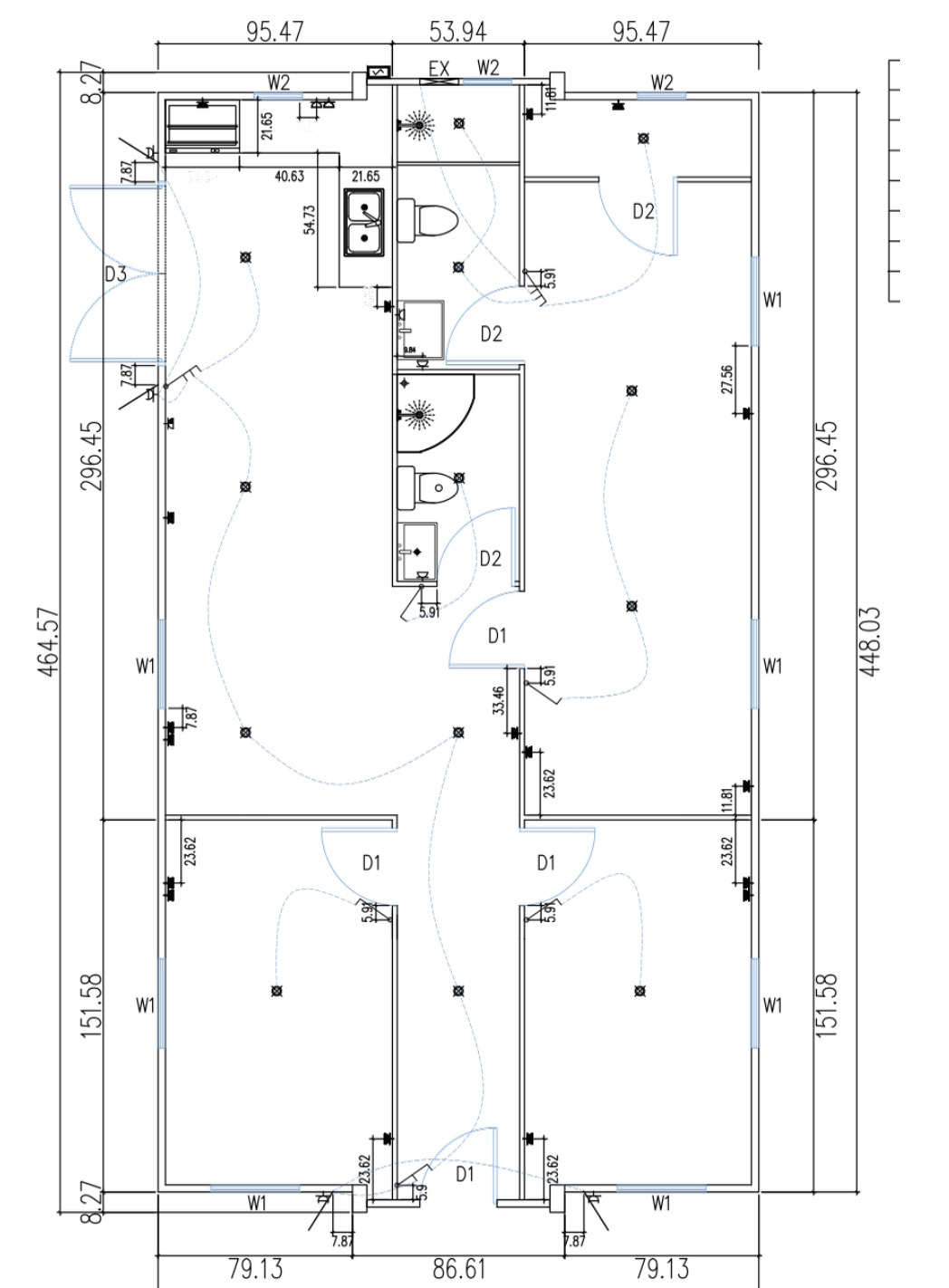 832 Studio floor plan